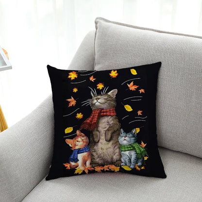 Cute Cozy Cat Pillow Cover