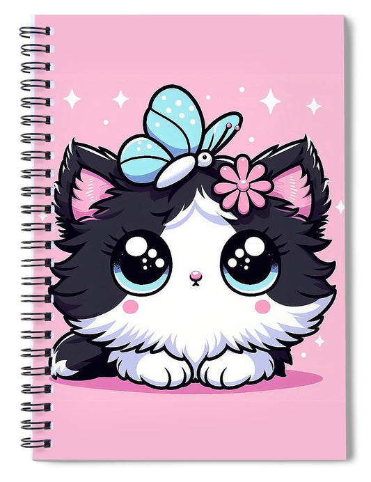 Butterfly Kitty - Spiral Notebook