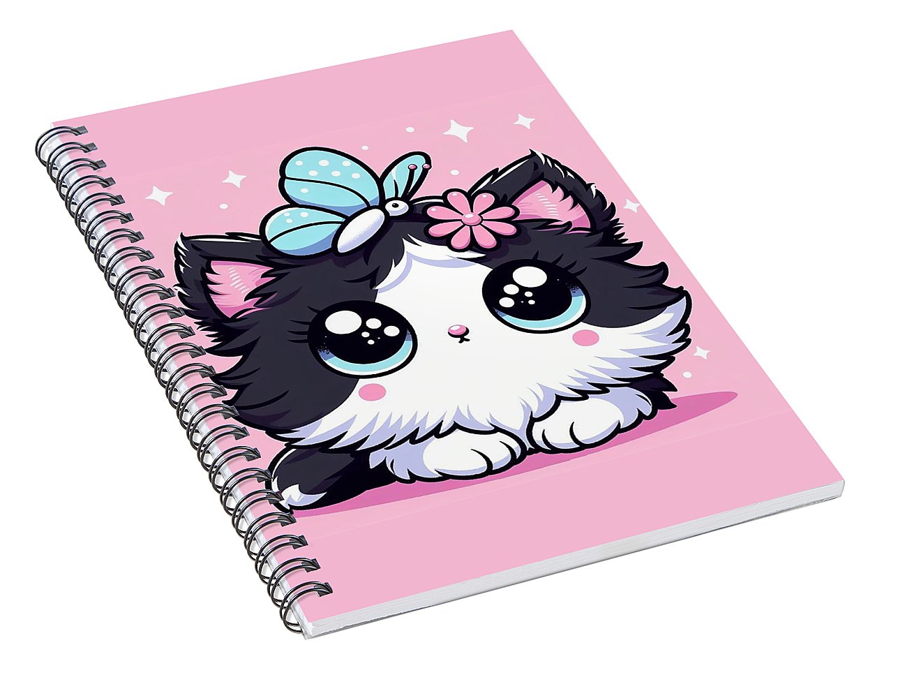 Butterfly Kitty - Spiral Notebook